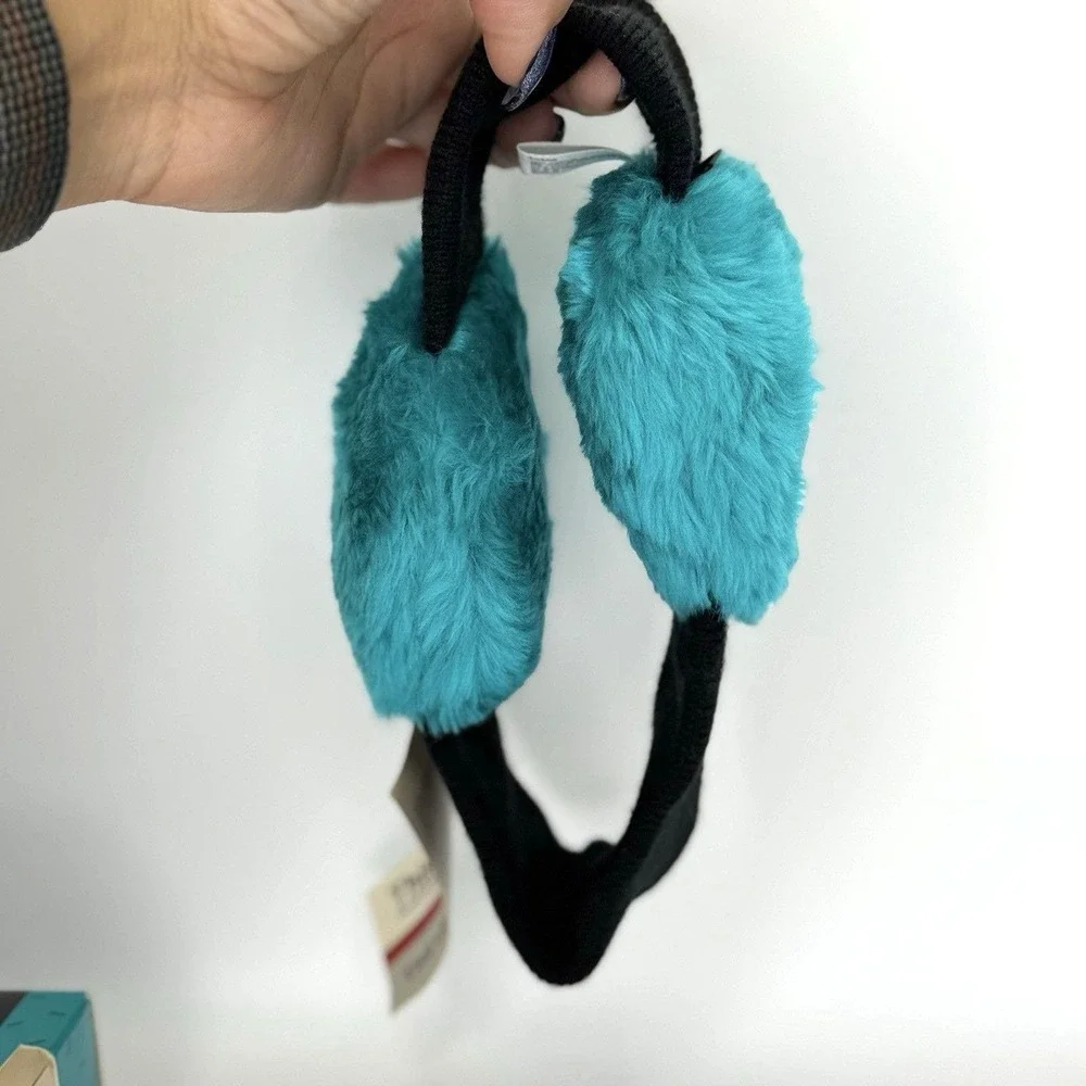 VTG 1991 Totes Mini Muffs Teal Faux Fur Earmuffs Thinsulate‎ Insulated Winter OS